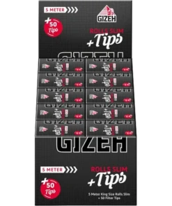 Gizeh Black Rolls Slim Papier + Tips (20 x 1 Stück)