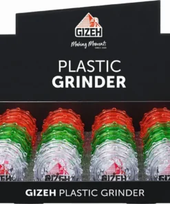 Gizeh Plastic Tabakmühle Mix 60mm 2 layer (24 x 1 Stück)