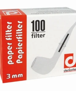 Denicotea Papier Pfeifenfilter 3 mm No. 140 10140 (Schachtel á 100 Stück)