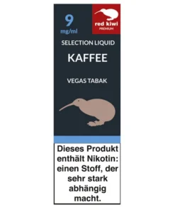 Red Kiwi eLiquid Selection Kaffee Vegas Tabak 9mg Nikotin/ml (10 ml)