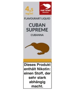 Red Kiwi eLiquid Cuban Supreme Cubana 4,5mg Nikotin/ml (10 ml)