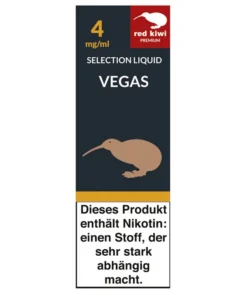 Red Kiwi eLiquid Selection Vegas 4mg Nikotin/ml (10 ml)