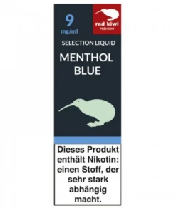 Red Kiwi eLiquid Selection Menthol Blue 9mg Nikotin/ml (10 ml)