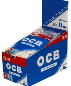 OCB Drehfilter Slim Filter blau 6mm (10 x 120 Stück)