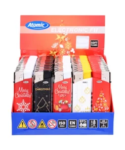 Feuerzeuge Atomic Elektronik F11 Motiv Weihnachten (50 x 1 Stk.)