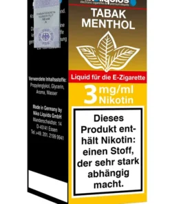 NikoLiquids Tabak Menthol Liquid 3mg Nikotin/ml (10 ml)