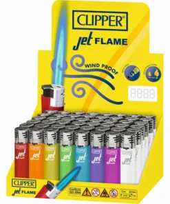 Feuerzeuge Clipper Jet Flame Chrystal Rainbow (48 x 1 Stück)