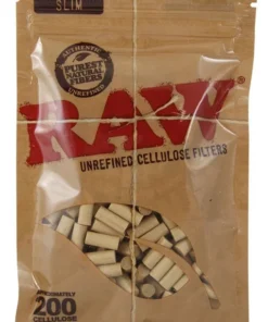 RAW Zigarettenfilter Slim 6mm Zellulose ungebleicht (200 Stück)