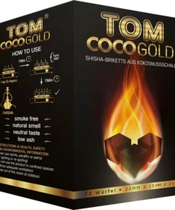 Tom Cococha Shisha Hookah Kohle Gold 1kg (Packung á 1000 gr.)