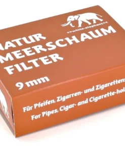 Meerschaum Pfeifenfilter natur White Elephant 9mm (Packung á 40 Stück)