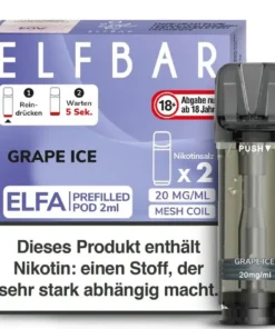 Elfbar Elfa Pod Grape Ice 20mg Nikotin 2ml (2 Stück)