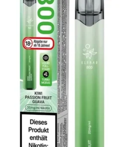 Elfbar 800 Einweg E-Zigarette Kiwi Passion Fruit Guava 20mg Nikotin/ml (1 Stück)