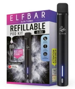 Elfbar Elfa Turbo Schwarz Set E Zigarette (1 Set)