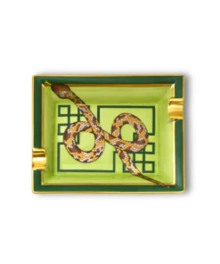 ‚Year of the Snake‘ Grün Porzellan Aschenbecher
