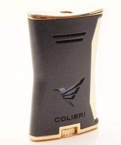 Colibri Feuerzeug Slim schwarz/gold