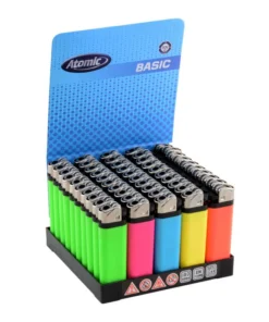 Feuerzeuge Atomic Reibrad Softflame Einweg Neon (50 x 1 Stk.)