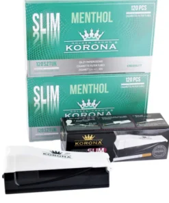 Korona Slim Size Menthol Starter-Set (2x120er Zigarettenhülsen & Stopfgerät) (1 Set)