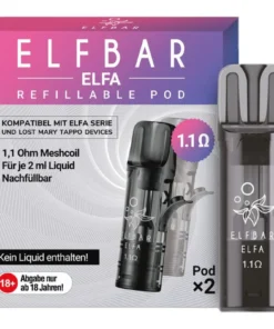 Elfbar Elfa Refillable Pod Leerpod Nachfüllbar 1,1 Ohm Meshcoil (1 Stück)