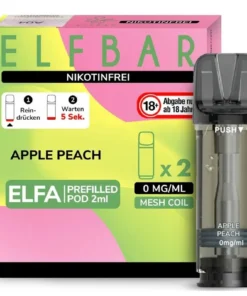 Elfbar Elfa Pod Apple Peach 0mg Nikotin 2ml (2 Stück)