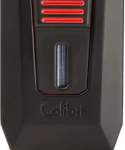 Colibri Cigarren-Feuerzeug Slide II schwarz matt/rot