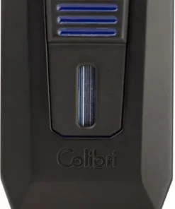 Colibri Cigarren-Feuerzeug Slide II schwarz matt/blau