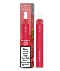 Elfbar T600 mit Filter Einweg E-Zigarette Watermelon Lemon 20mg Nikotin/ml (1 Stück)