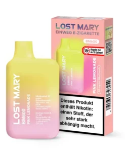 Lost Mary BM600 Einweg E-Zigarette Pink Lemonade 20mg Nikotin/ml (1 Stück)