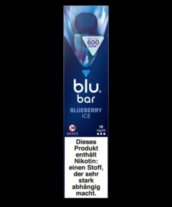blu bar Blueberry Ice Einweg E-Zigarette 18mg (1 Stück)