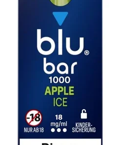blu bar Apple Ice Einweg E-Zigarette 18mg (1 Stück)