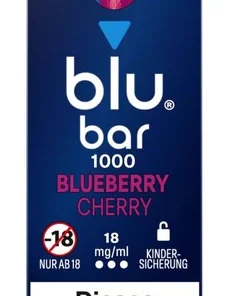 blu bar Blueberry Cherry Einweg E-Zigarette 18mg (1 Stück)