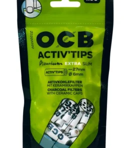 OCB Activ Tips Extra Slim 6mm Aktivkohlefilter (50 Stück)