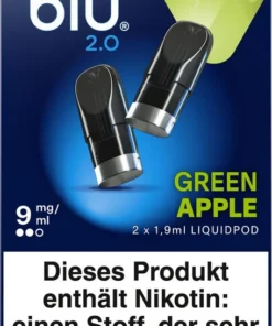 blu 2.0 Podpack 1,9ml Green Apple 9mg/ml Nikotin 2er