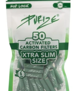 PURIZE XTRA Slim Size 6mm Aktivkohlefilter grün (50 Stück)