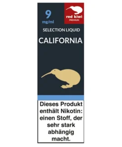 Red Kiwi eLiquid Selection California 9mg Nikotin/ml (10 ml)