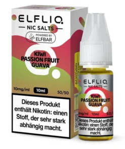 Elfliq Kiwi Passion Fruit Guava Nikotinsalz Liquid 10mg/ml (10 ml)