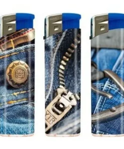 Feuerzeuge Atomic Elektronik F11 Motiv Jeans (50 x 1 Stk.)