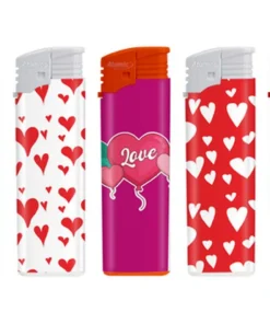 Feuerzeuge Atomic Elektronik F2 Motiv Love Hearts/Herzen (50 x 1 Stk.)