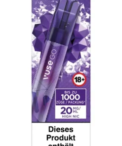 Vuse GO 1000 (Pen) Grape Ice Einweg E-Zigarette 20mg (1 Stück)