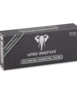 Pfeifenfilter WHITE ELEPHANT Superflow Aktivkohle 6 mm 45 Stück