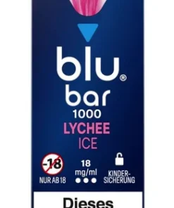 blu bar Lychee Ice Einweg E-Zigarette 18mg (1 Stück)