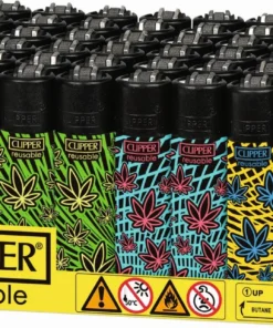 Feuerzeuge Clipper Leaves 40 (48 x 1 Stück)