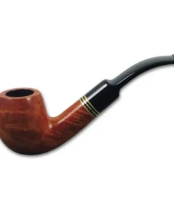 Pfeife CAPITELLO Corallo de Luxe Bent braun Messingring Sattelmundst.