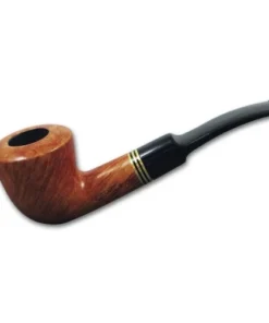 Pfeife CAPITELLO Corallo de Luxe Dublin braun Messingring Sattelmundst
