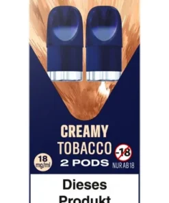 blu bar Pod Creamy Tobacco 18mg Nikotin/ml (2 Stück)