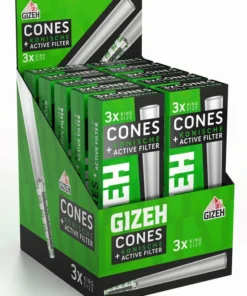 Gizeh Black Cones Kingsize + Konische Active Filter (10 x 3 Stück)