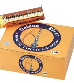Golden River” groß 40mm Shishakohle”