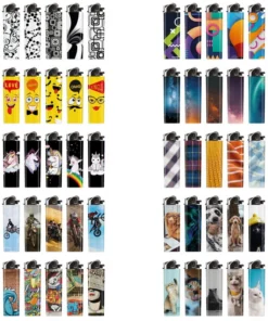 Sortiment Atomic Reibradfeuerzeuge mit Motiv Design Mixed (500 x 1 Stk.)
