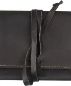 Drehertasche Leder braun/beige Steppung