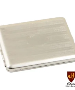 Zigarettenetui Metall VH 18er 100mm Nickel/sat. Streif Gravurfeld Gum