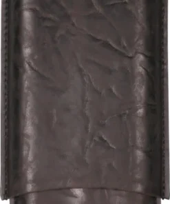 Zigarren Schiebe-Etui Leder schwarz/braun 3er